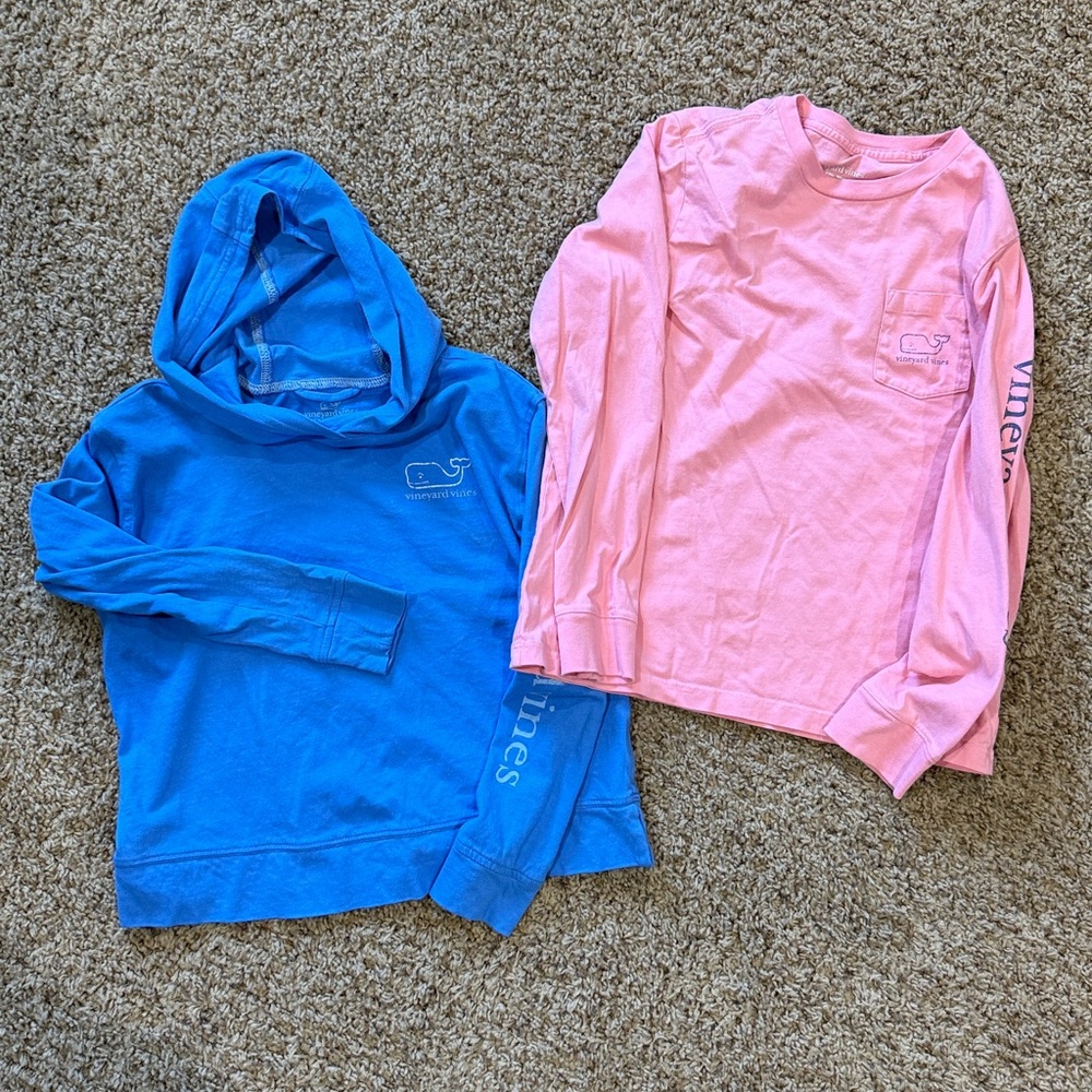 Vineyard Vines Blue and Pink Top Set